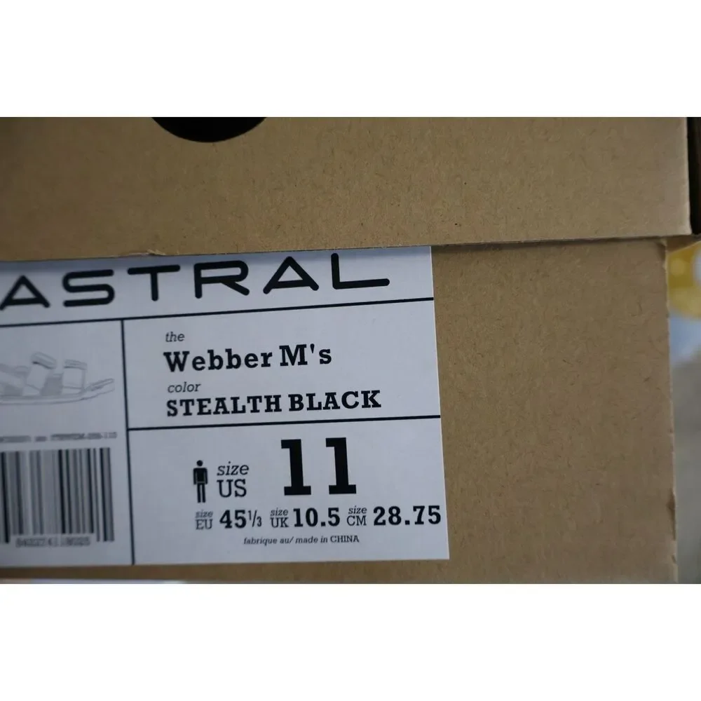 NEW Astral Webber Black Men's Sandals Size 11 Travel Hiking Water Shoes River